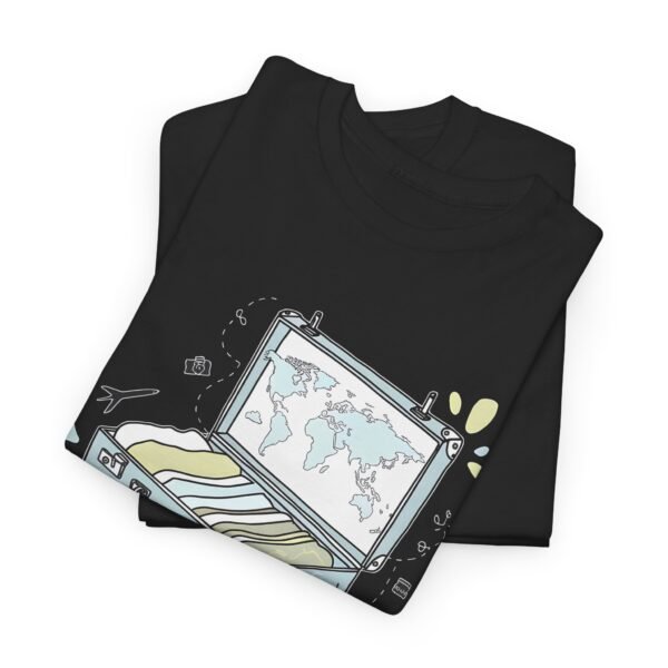 Travel Inspiration Graphic | Collect Moments Not Things Unisex Heavy Cotton Tee - Image 2