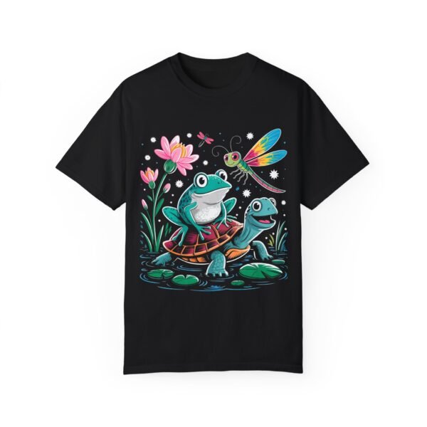 Frog and Turtle Dragonfly Unisex Garment-Dyed T-shirt