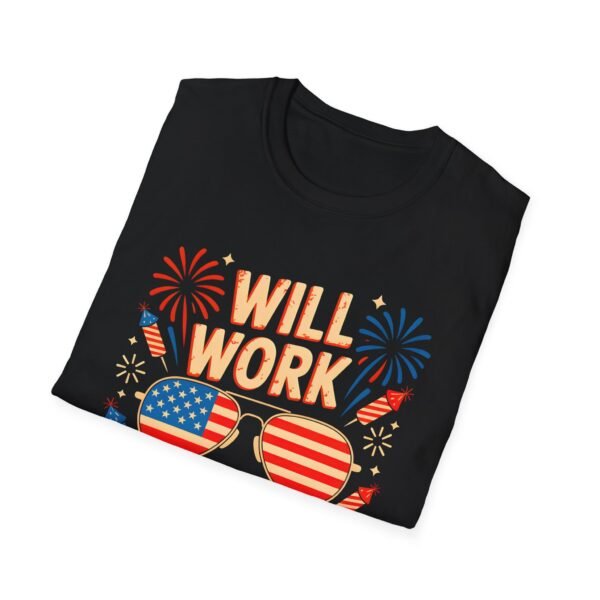 4th of July Fireworks Unisex T-Shirt - Will Work for Fireworks Design - Image 2