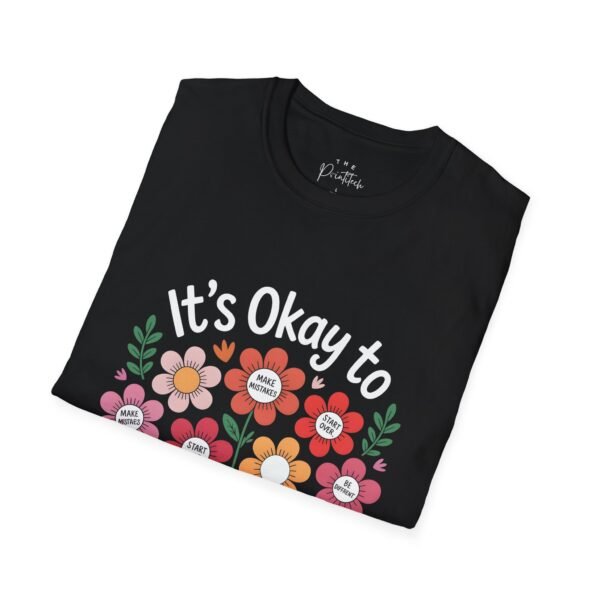 Floral Mental Health Awareness T-Shirt - It’s Okay to Focus Custom Printed Apparel - Image 2