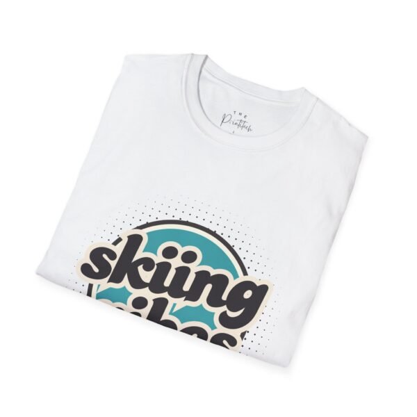 Skiing Vibes Retro Winter Graphic Design Unisex Softstyle T-Shirt - Image 2