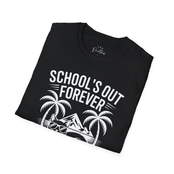 School's Out Forever retirement Unisex Softstyle T-Shirt - Image 4