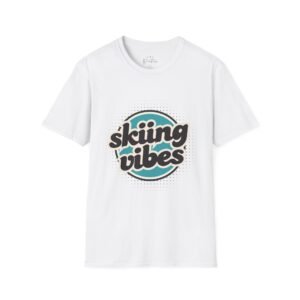 Skiing Vibes Retro Winter Graphic Design Unisex Softstyle T-Shirt