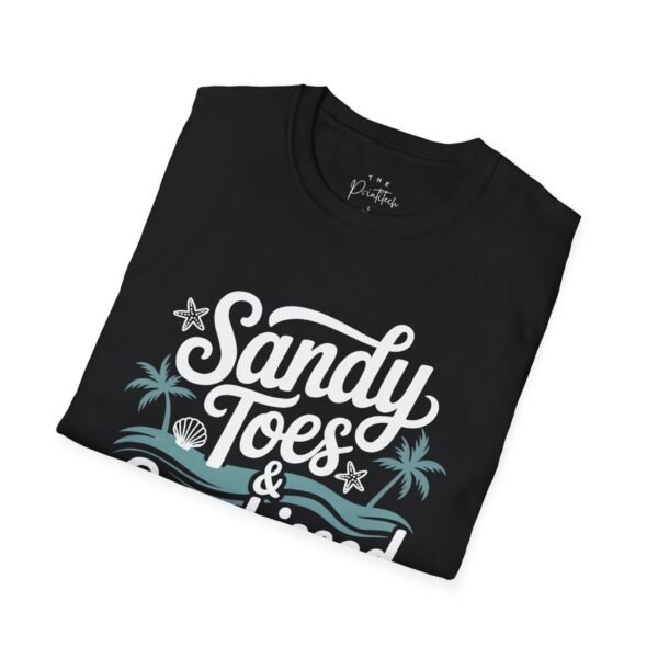 Summer Beach Graphic T-Shirt - Sandy Toes Sun-Kissed Nose Design - Image 2